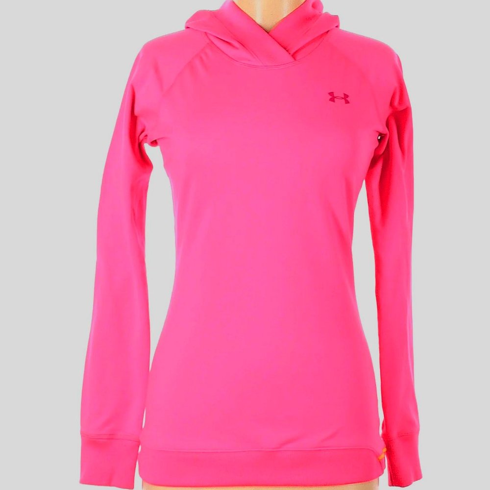 UNDER ARMOUR Hot Pink Pullover Performance Hoodie Sz Medium